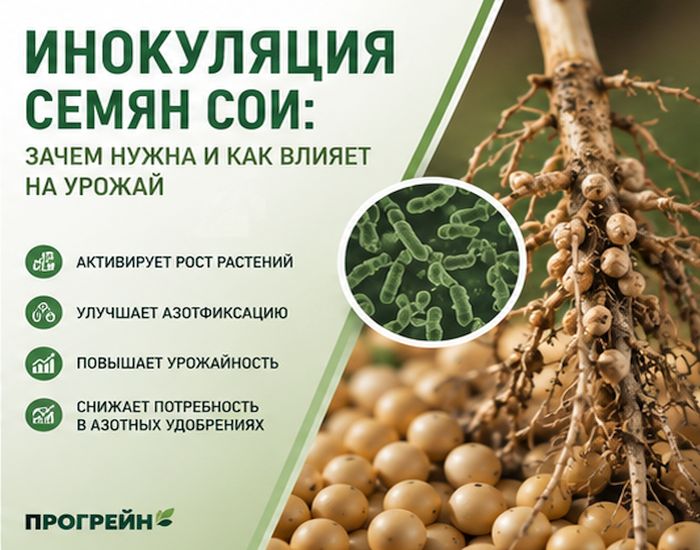 Инокуляция семян сои